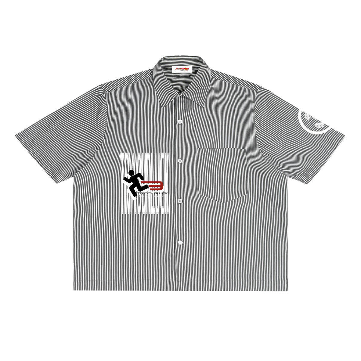 Tryyourluck™ Running Man Lightweight Button-Up